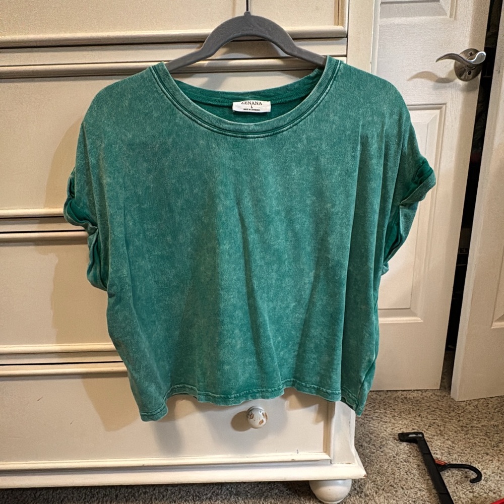 Versona Teal Short Sleeve Women's Top